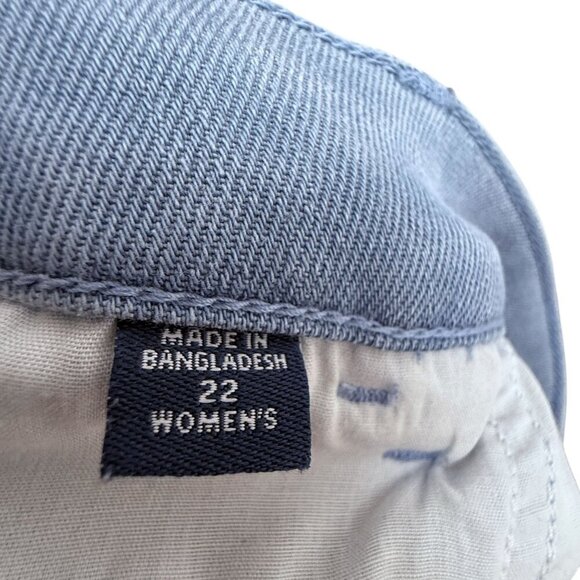 J.JILL Capri Jeans Plus Size 22 Light Wash Blue Stretch Denim Womens Crop Pants - Picture 9 of 10